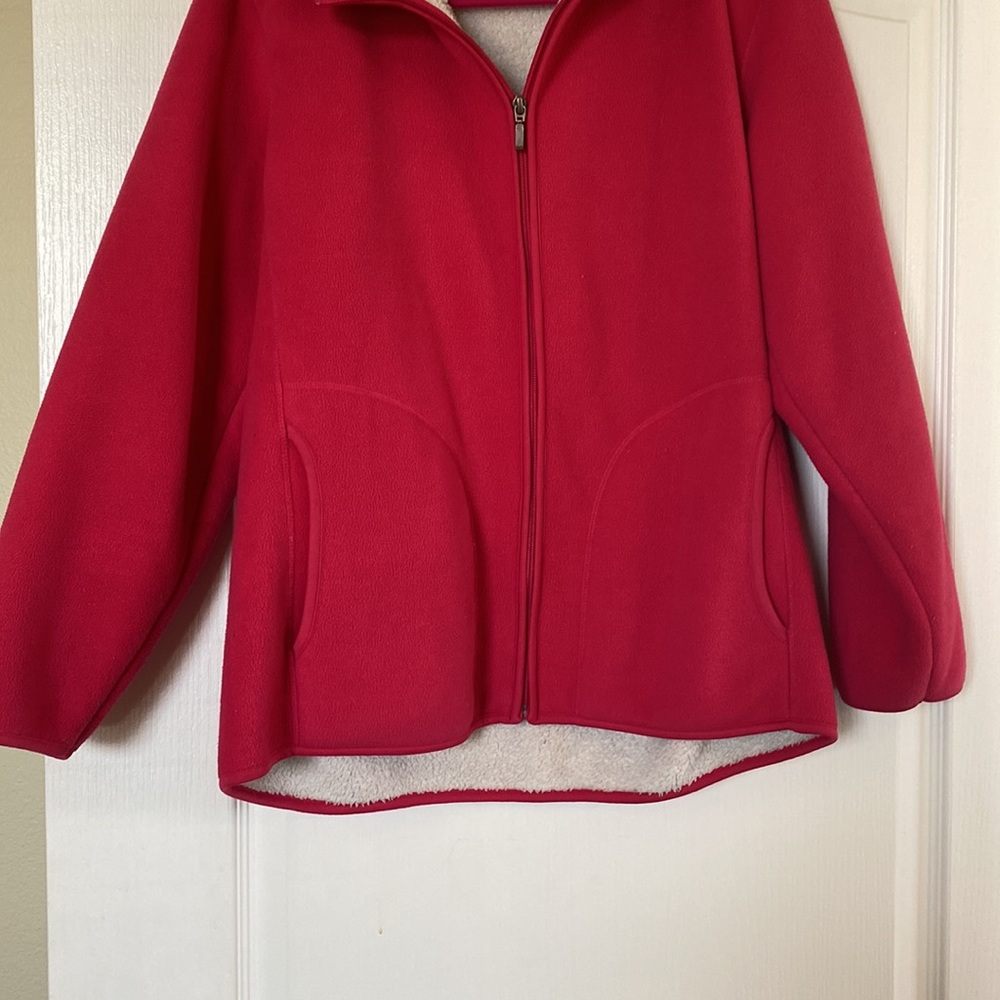White Sierra Pink Fuzzy Sweater/ Jacket - Picture 5 of 14